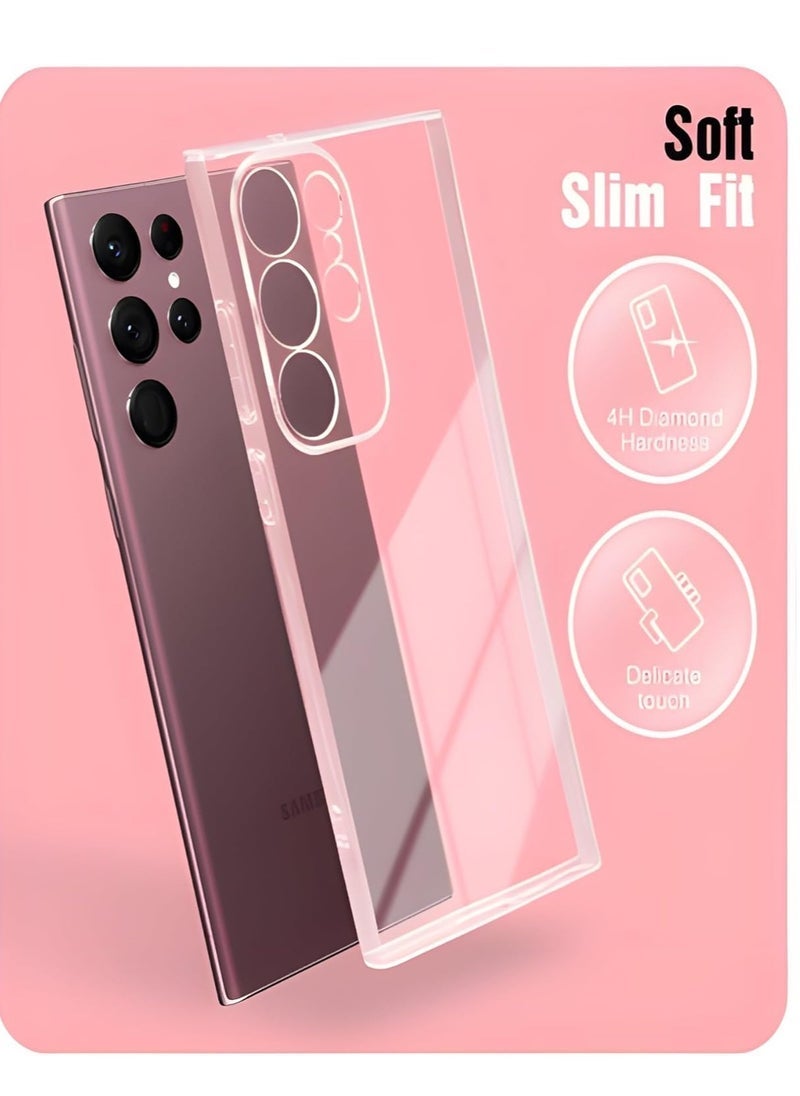 Raxoom Samsung Galaxy S23 Ultra Case 6.8 inch Clear Case Soft Flexible TPU Anti Scratch Transparent Slim Fit Galaxy S23 Ultra Protective Case Cover - Image 3