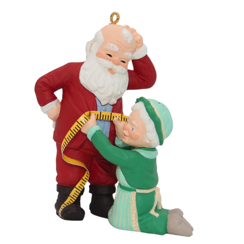 Hallmark Keepsake Ornament A Fitting Moment Mr. and Mrs. Claus 8th in Series 1993 - Image 1