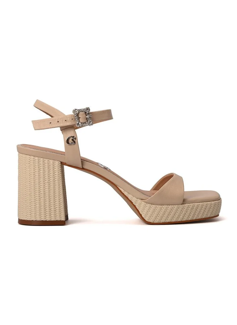 Carmen Steffens Ivory Platform Block Heel