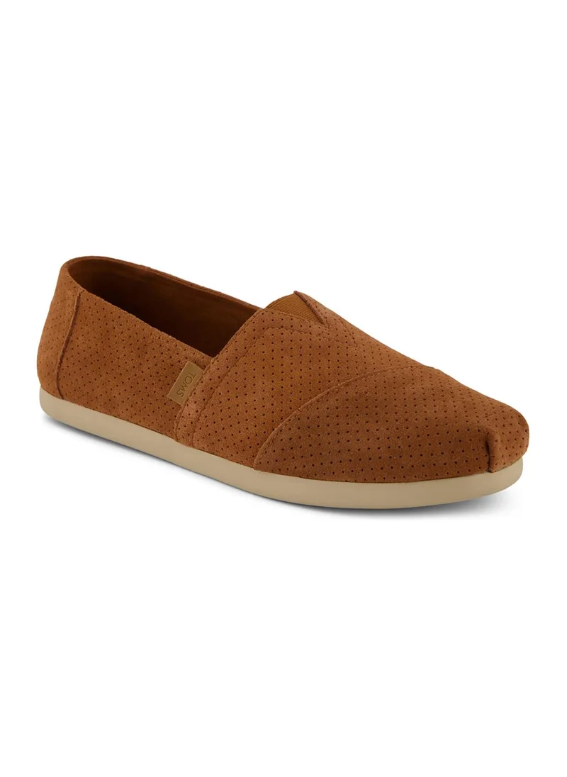 تومس Toms Mens 10022687 Perforated Shoes, Brown