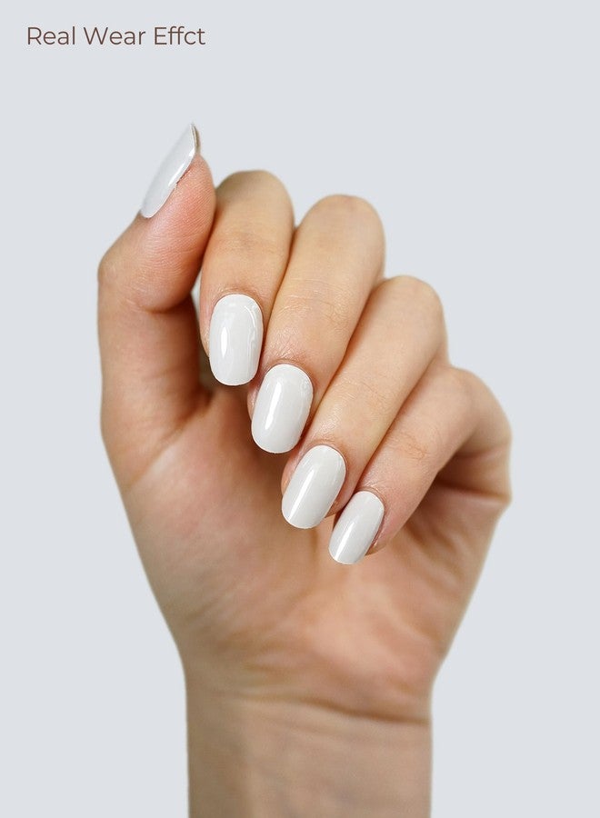 Beaolata Semi Cured Gel Nail Strips - UV Light Gel Nail Stickers - 20 Long Lasting Salon Quality Wraps (Paper White) - Image 2