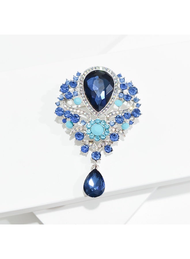 Crystal brooch, women's clothing accessories, niche, high-end, exaggerated pin, chest flower - Image 2