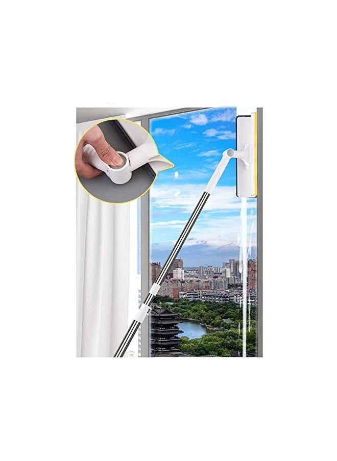 PROMASS - Window Cleaning Mop and Squeegee Cleaner Washer with Microfiber Pad,Adjustable Long Handle Window Wiper High Window Cleaning Kit with Pole Telescopic - Image 1