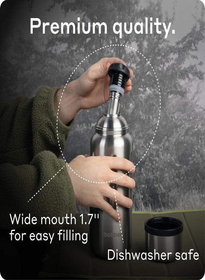 BOBBER 26 oz Vacuum Insulated Stainless Steel Water Bottle with Cup Lid - Dishwasher Safe - Keeps Drinks Hot for 28 Hours - Double Walled Coffee Thermos for Hot Drinks (Glossy) - Image 5