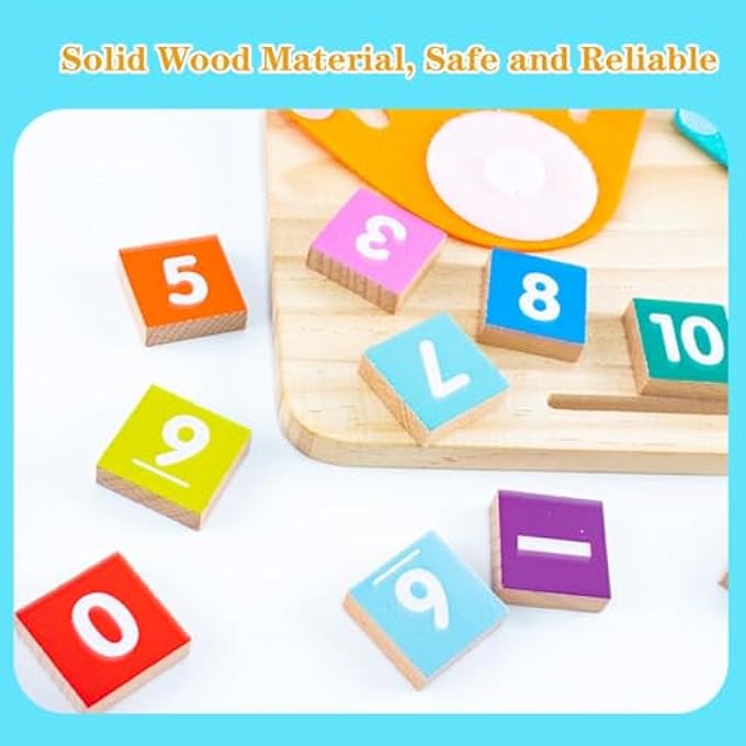 MONTESSORI TOYS FOR 3 4 5 YEAR OLD KIDS, EDUCATIONAL MATH MANIPULATIVES NUMBER COUNTING BLOCKS, PRESCHOOL CLASSROOM LEARNING RESOURCES, BIRTHDAY CHRISTMAS GIFT FOR BOYS GIRLS - Image 4