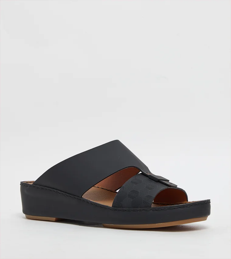 الدو Black Men's Arabic Sandals