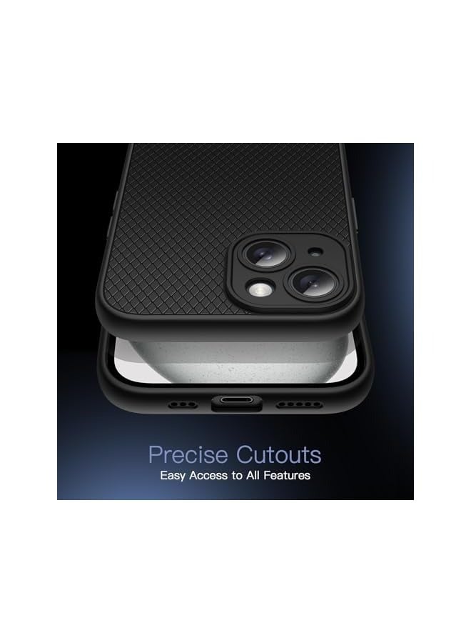 جي تيك جراب قبضة لهاتف iPhone 15 مقاس 6.1 بوصة، غطاء حماية رفيع من مادة TPU الناعمة مع حماية كاملة لعدسة الكاميرا، مقاوم للصدمات (أسود) - Image 5
