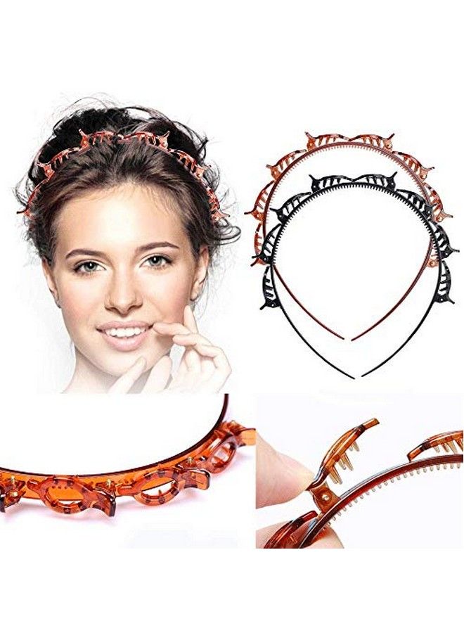 FAVELA عصابات رأس ومشابك شعر للبنات والسيدات ومشابك للشعر الرقيق أو الكثيف وتصفيفة الشعر ذات الانفجارات المزدوجة ودبابيس الشعر ومشابك التمساح لوضع المكياج وغسل الوجه واليوغا وما إلى ذلك، عبوة من قطعة واحدة. - Image 3