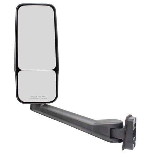 Brock Driver Left Manual Door Mirror Textured Black Without Heat-Marker Light Compatible With 2003-2009 Chevrolet Kodiak 2003-2009 GMC TopKick 1334-4000L - Image 2