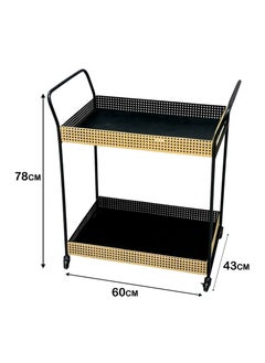 Living Modern Vintage Home Hotel Industrial Style Metal trolley Metal  Rack Serving Cart With Wheels  78*43*60cm.  - Image 5