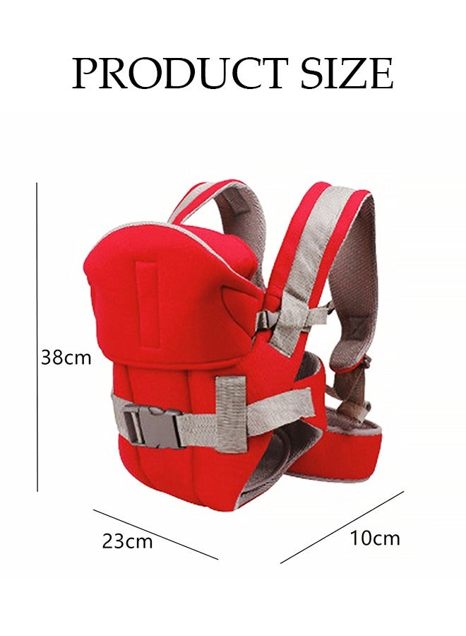 Loquat Baby Carrier with Hip Seat, Ergonomic Position, Newborn to Toddler, Head Support and Breathable Mesh,Adjustable Removable 6- in-1 Baby Baby Sling Carrier (7-45 lbs) for Mom Dad, Red  - Image 2