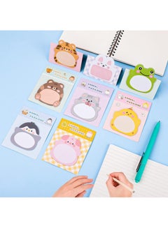 Sweet seven Animal Sticky Notes - 8 Pack, Cute Shapes, Self-Stick Memo ...