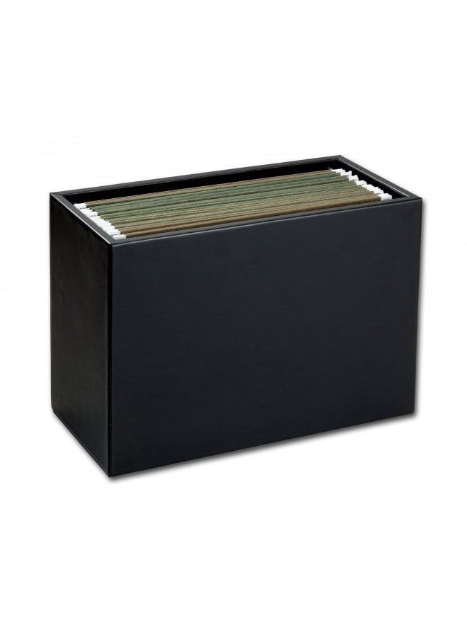 صندوق ملفات معلق من الجلد الأسود دكاسو