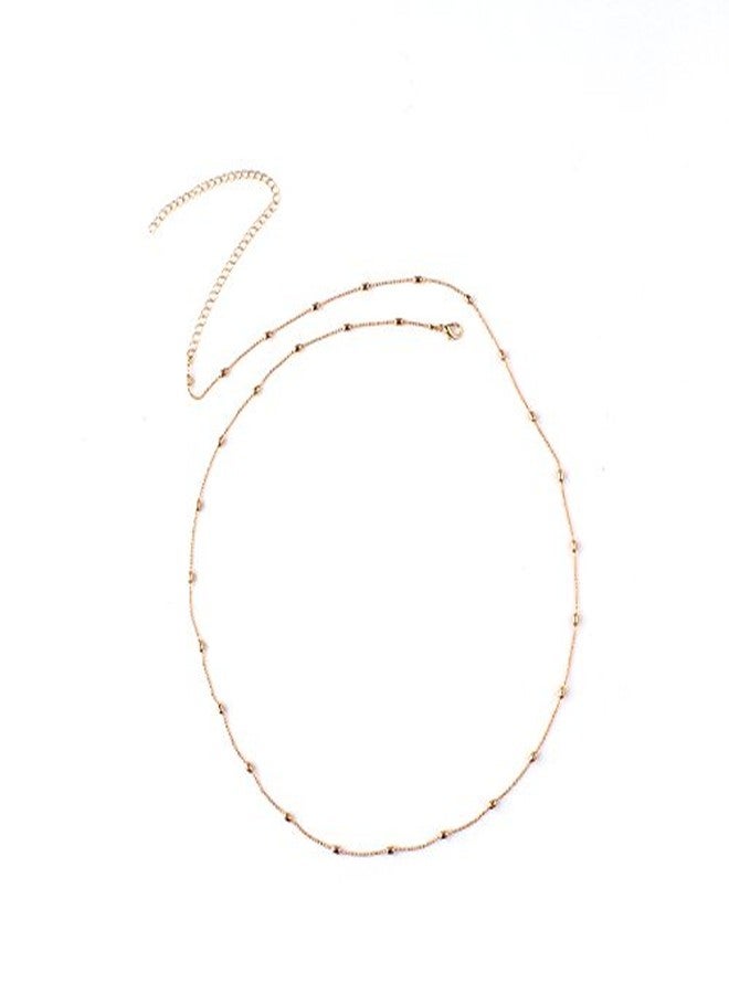 Fabme Women's Gold Waist Chain- Stylish Saree Gold Plated Belly Chain Pearl Layered Body Hip Chain for the Waist Ladies Sexy Bikini Jewelry (26-42 In) - Image 3