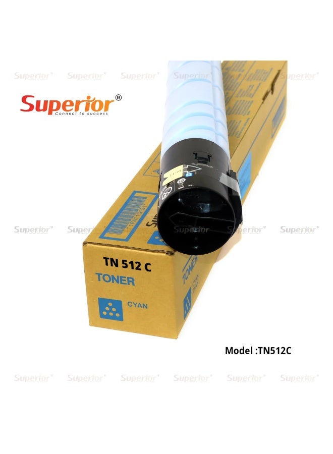 SOS Superior Superior TN-512C Cyan Compatible Toner Cartridge – For Konica Minolta Bizhub C258 / C308 / C368 / C454 / C454e / C554 / C554e - Image 4