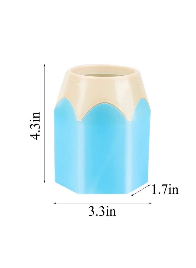 TBoxBo 4 Pieces Pencil Shaped Pen Holders,Pencil Storage Organizer,Cute Desktop Pen Cup,Makeup Brush Container,Pencil Pot,Cartoon Stationery Rack,Creative Stationery Storage,For Office Home Decoration - Image 2