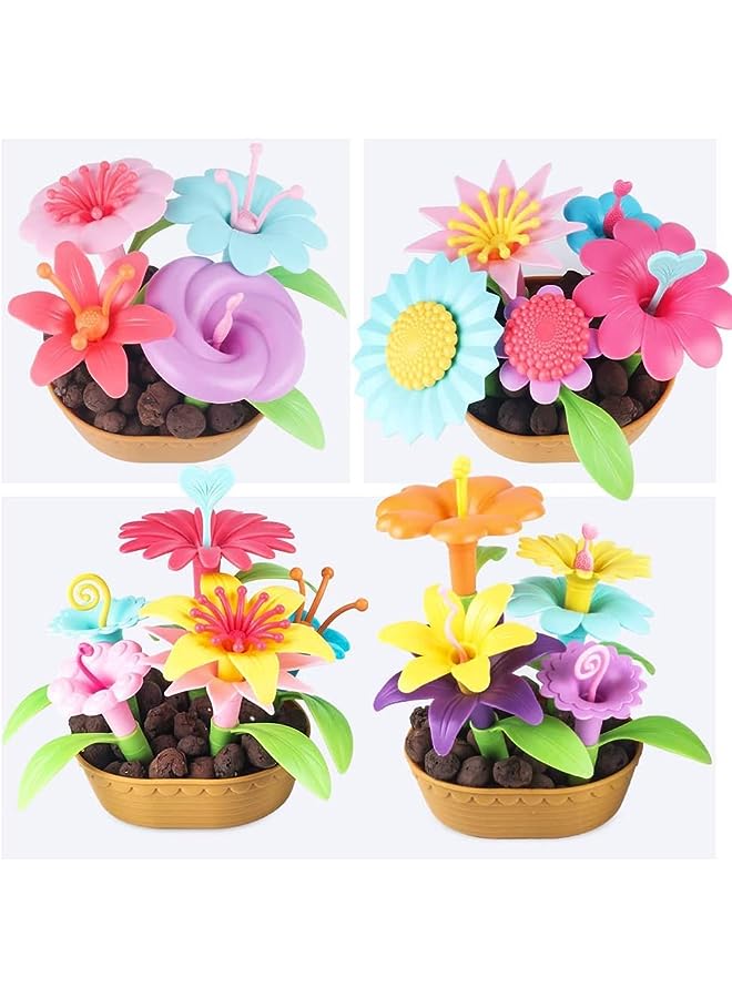 PROMASS Garden Building Toy Set for Kids Building Blocks Pretend Gardening Preschool Toddlers Educational Activity Playset, Build a Bouquet Floral Sets for Age 3+ Year Old Kids-104pcs - Image 4