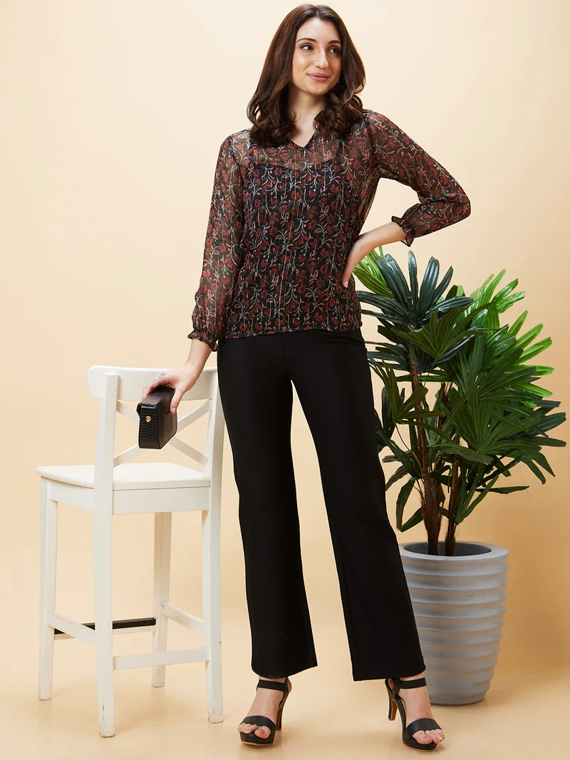 globus Women Loose Fit High-Rise Trousers
