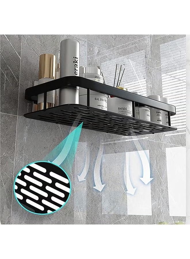 Beauenty 2-Piece No Drilling Stainless Steel Bathroom Shower Shelf Floating Shelves - Image 4