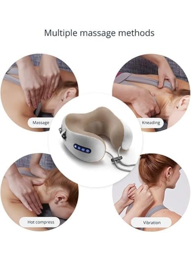 Portable Heated Neck Massage Pillow – Intelligent Kneading with Rolling Modes, Ideal for Travel, Relaxation & Office Use - Image 2