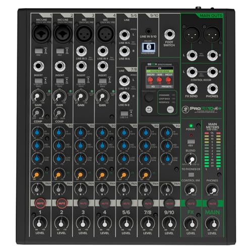 Mackie ProFX10v3+ 10-Channel Professional Analog Mixer with USB, Onyx Mic Preamps, GigFX Effects Engine, and Bluetooth - Image 2