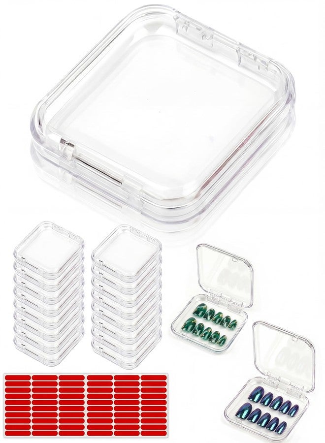 Geyynow 18PCS Press on Nail Packaging Case, False Nail Storage Boxs Container Holder with 60Pcs Adhesive Double - Image 1