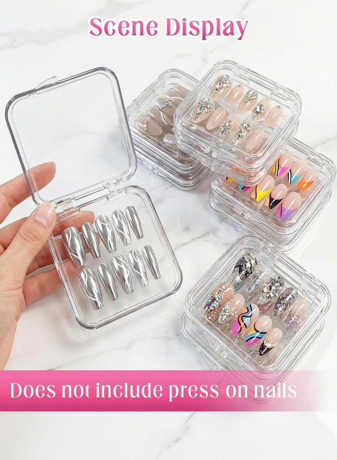 Geyynow 18PCS Press on Nail Packaging Case, False Nail Storage Boxs Container Holder with 60Pcs Adhesive Double - Image 4