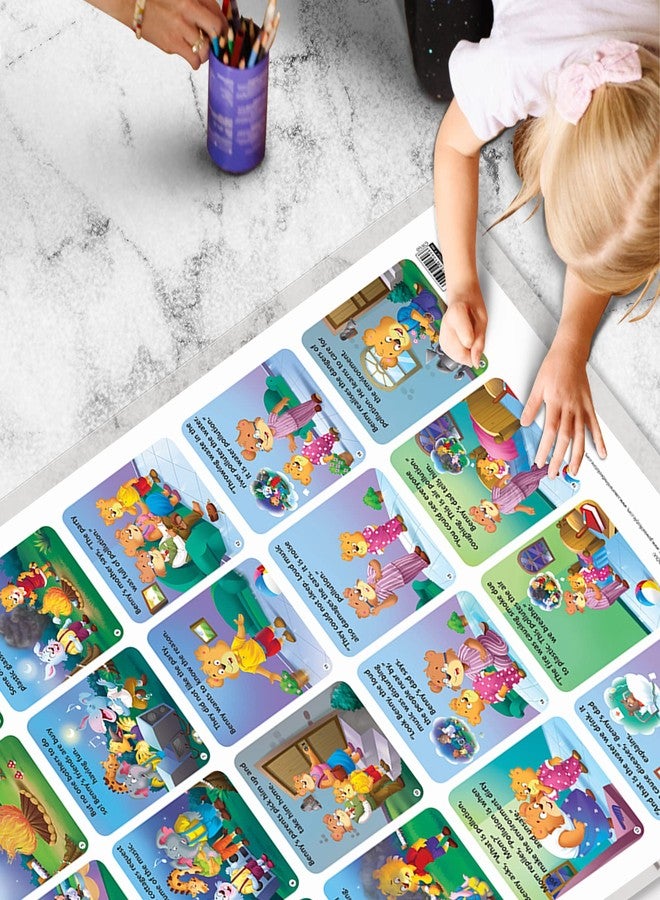 GoWoo Set of 4 | 2 IN 1 ALPHABET AND NUMBER 1-10, 2 IN 1 NUMBER & FRACTIONS AND MATHS KEYWORDS, 2 IN 1 COLOURS AND SHAPES and 2 IN 1 BENNY LEARNS ABOUT POLLUTION AND BENNY LEARNS NOT TO LITTER Early Learning Educational Charts for Kids | 20"X30" inch |Non-Tearable and Waterproof | Double Sided Laminated | Perfect for Homeschooling, Kindergarten and Nursery Students - Image 5