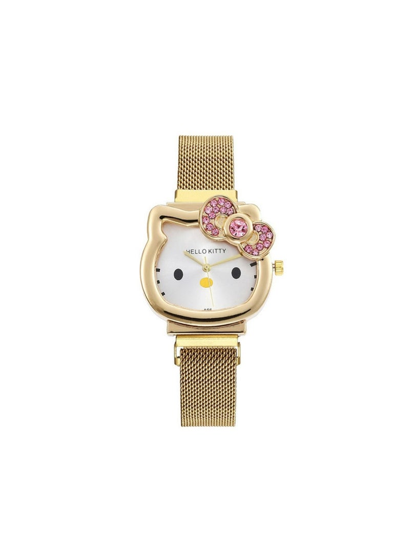 هالو كيتي 3pcs مرحبا كيتي ساعات، الماس مضغوط قوس المرأة ساعة كرتون مغناطيس ساعة - Image 5
