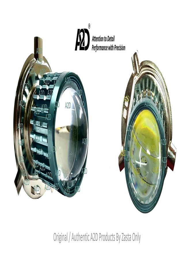 A2D 8342 12V / Led Full Cobe H4 / HS1 Bike LED Headlight Bulb Replacement Yellow-White for Yamaha YBR 110 - Image 5