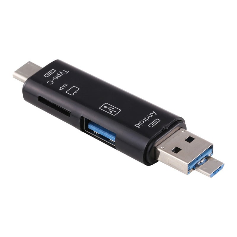 D-188 3 in 1 TF USB2.0 to USB MiCro USB Type-C OTG Card Reader - Image 2