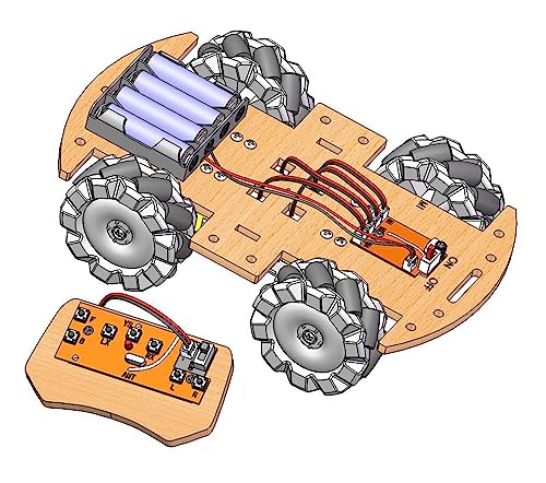 ScienSta STEM Projects for Kids 6 7 8 9 10 11 12 Year Old Build Your Own 4WD Remote Control CarScience Experiment Electronics KitRobotic Car with 68mm Mecanum Wheel DIY rc car kit - Image 1