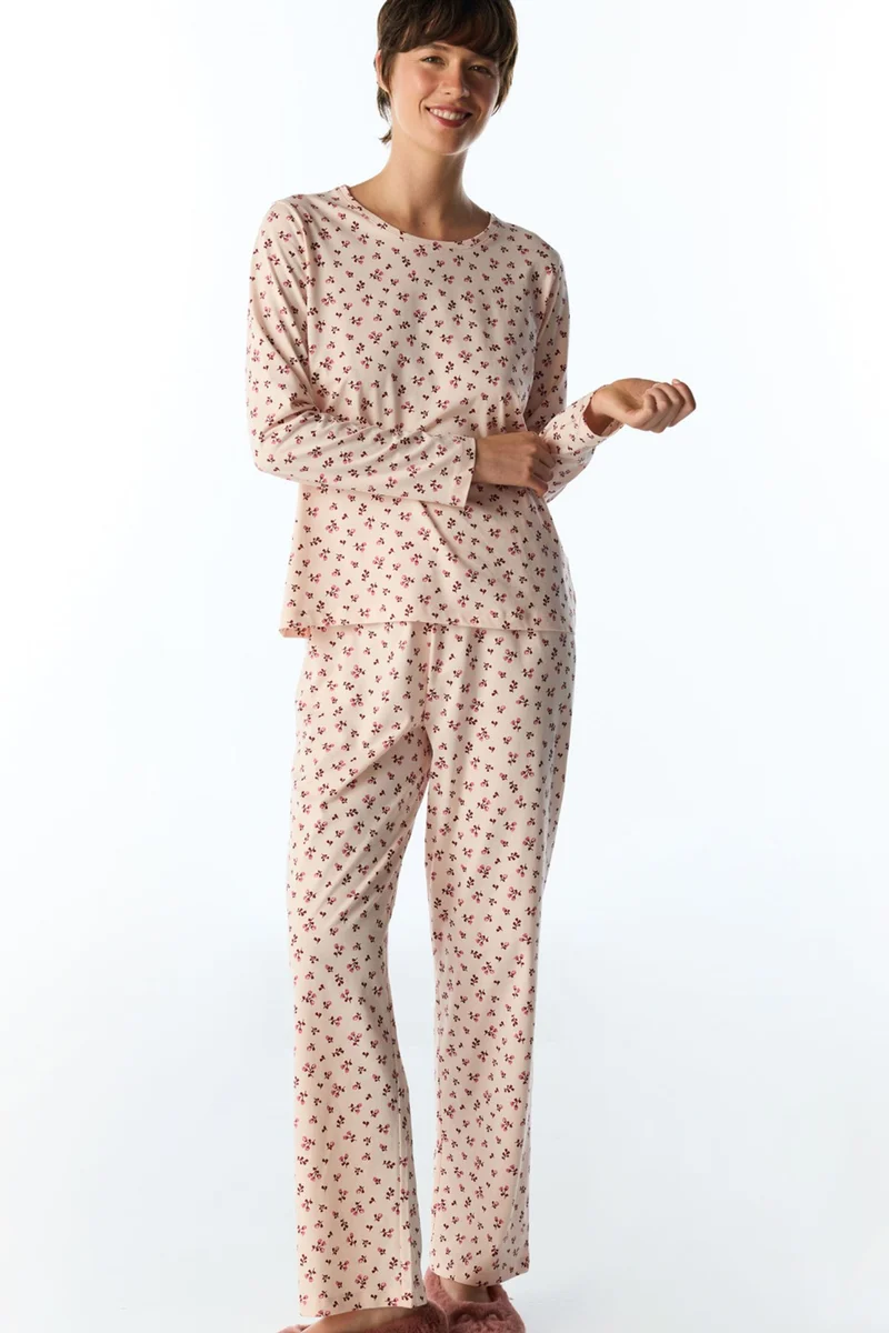بنتي PENTI Petal Floral Long Sleeve Pants Pajama Set