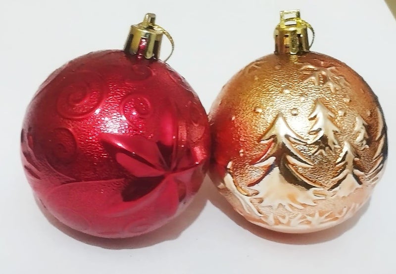 Sai tradelink Christmas Balls Ornaments Set of 12 six 6 Redsix6 Rose Gold - Image 3
