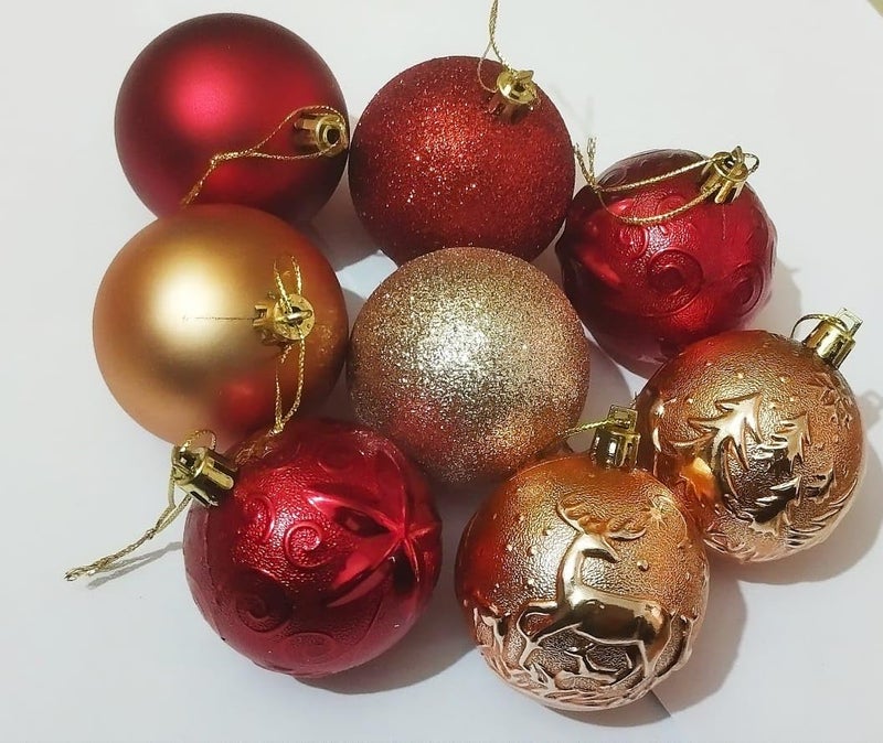 Sai tradelink Christmas Balls Ornaments Set of 12 six 6 Redsix6 Rose Gold - Image 2