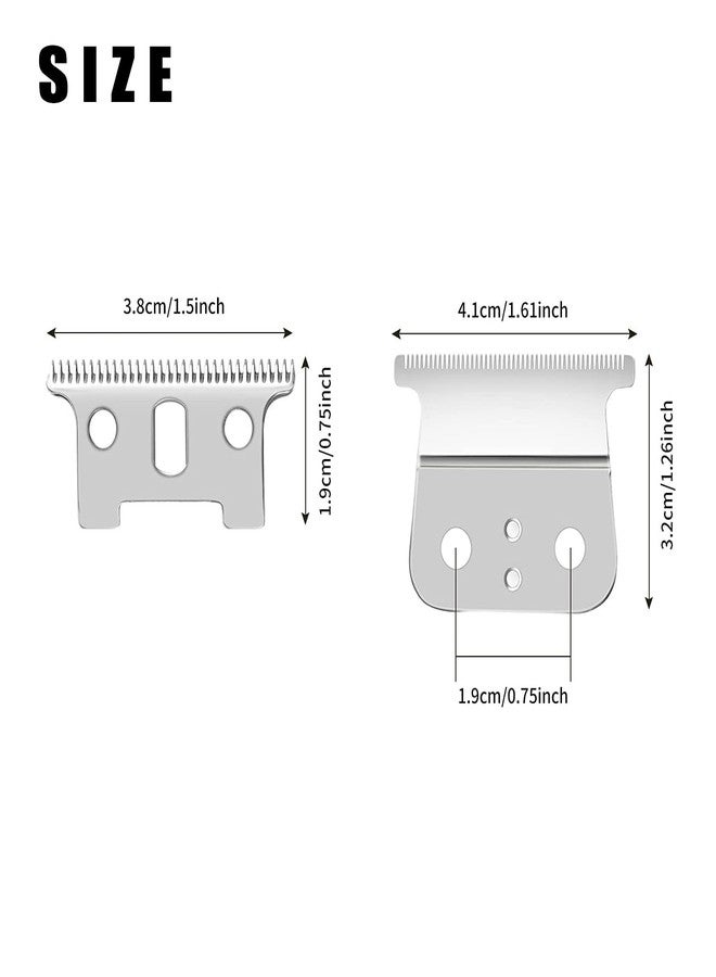 GERILKAI 2 Pack T Blades fits for G, GO, GTO, GTX, Headliner LS2, LS3 Replacement,clipper blades,Already assembled（Silver） - Image 2