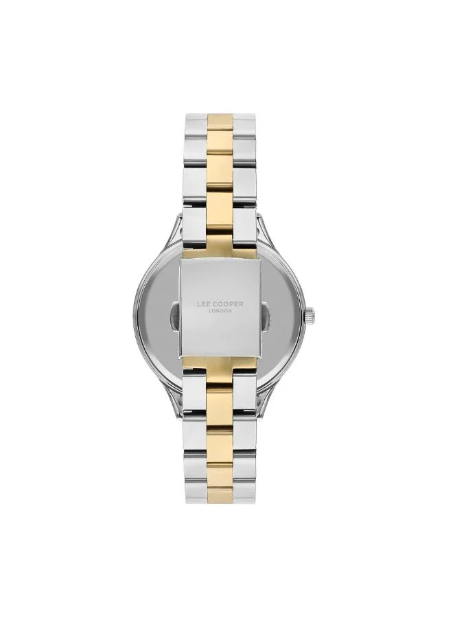Lee Cooper Lee Cooper Women's 2035 Movement Watch, Analog Display and Metal Strap - LC07568.270, Silver