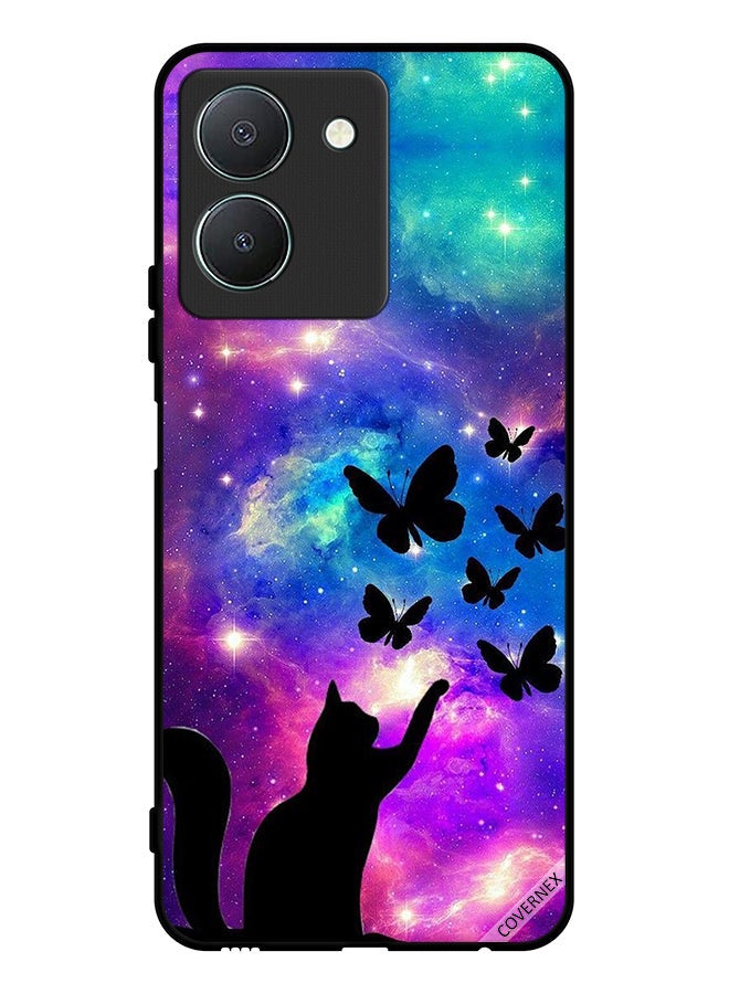 Covernex Protective Case Cover For Vivo Y36 5G Cat & Butterflies - Image 1