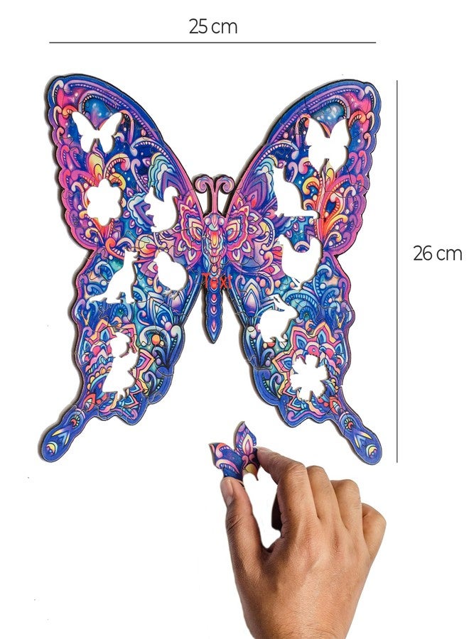 91Knots | Butterfly 72 Pieces Wooden Jigsaw Puzzle for Kids 6+ | Fun Animal Brain Teaser | Builds Cognitive Development, Fine Motor Skills, Visual & Spatial Intelligence, Memory & Focus in Children - Image 3