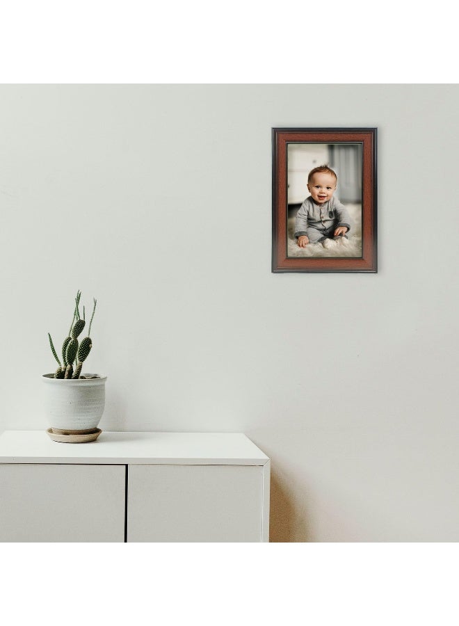 Decorhills DECORHILLS FRAMES & DECOR Rectangular Glass Photo with Wood, Wall Mount Tabletop Display for 8x12 Inches Picture  - Image 2