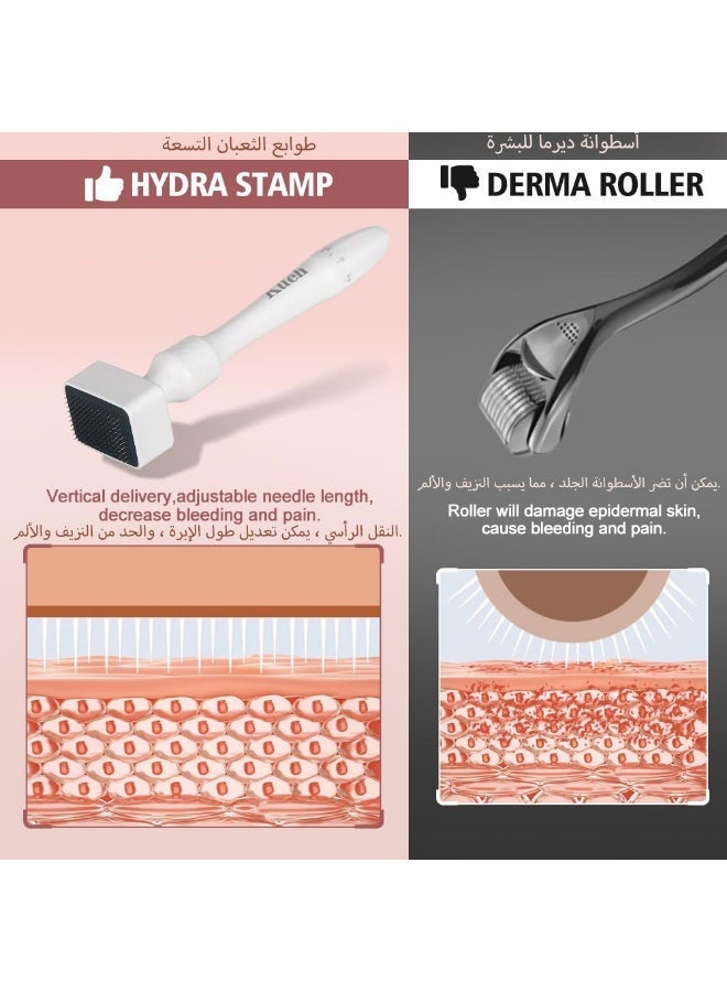 Kueh Original Derma Stamp Beauty Tool - Professional Adjustable Derma Pen for Men and Women - Best Derma Roller Alternative (2026 new white) - Image 2