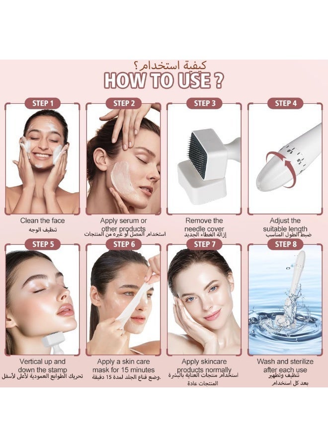 Kueh Original Derma Stamp Beauty Tool - Professional Adjustable Derma Pen for Men and Women - Best Derma Roller Alternative (2026 new white) - Image 3