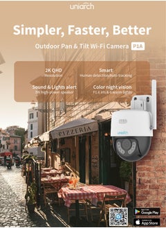 UNIARCH Uho-P1A-M3F4D 3MP HD Outdoor Pan & Tilt Wi-Fi Camera with free 64GB SD card  - Image 4