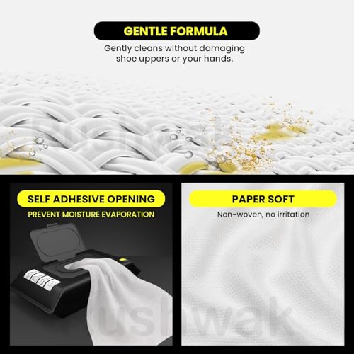 Rushwak Shoe Wipes (80 + 80 Wipes) Sneaker Wipes Instant Sneaker Cleaner Shoe Cleaning Wipes Sneaker Wipes for Shoes Quick Remove Dirt Stain Shoe Cleaner Wipes Shoe Wipes for Sneakers Cleaning Kit - Image 2