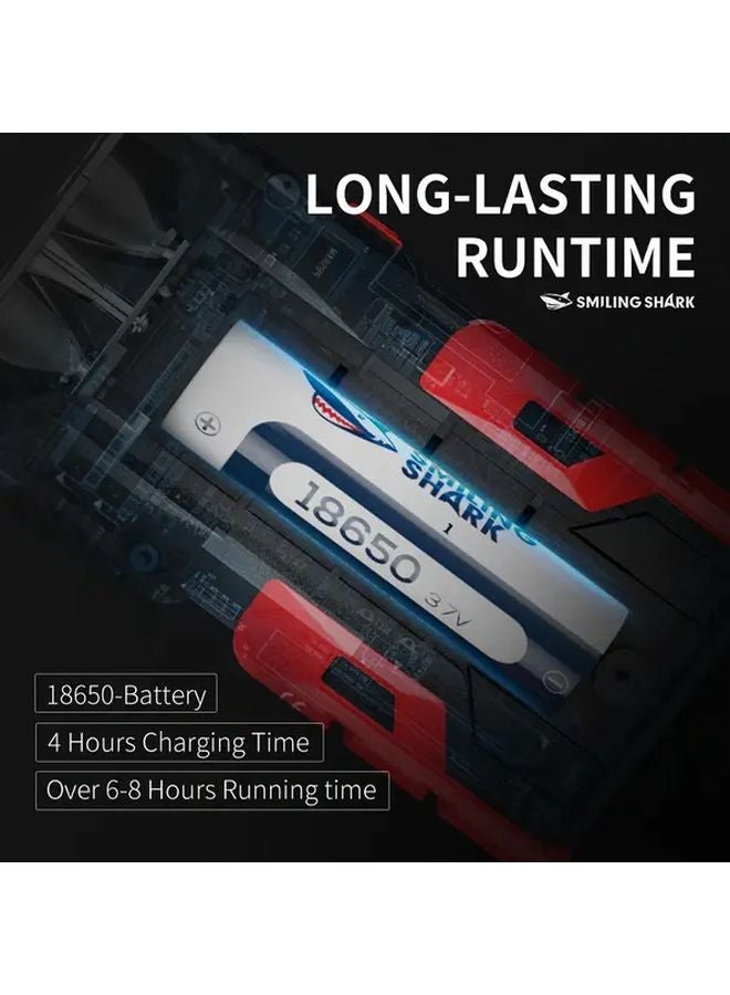 SD 0712A Smiling Shark USB C Rechargeable Flashlight Power Bank Super Bright LED Torch - Image 5