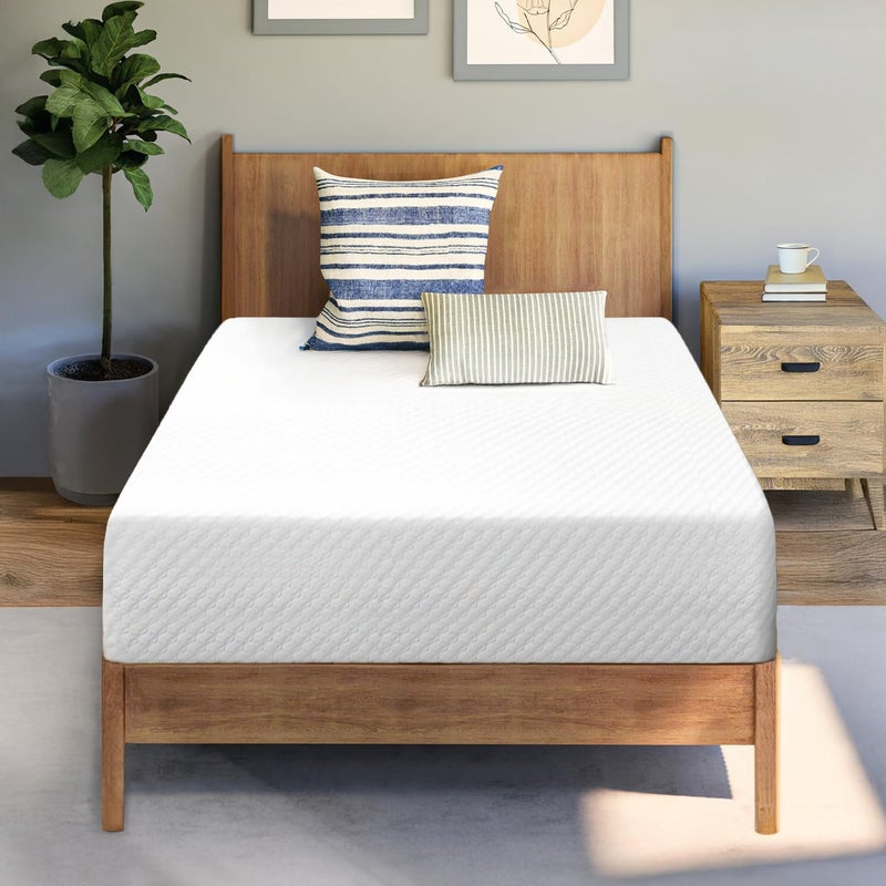 Neo Sleep 12 Inch Twin Medium Firm Cooling Gel Memory Foam Mattress for Cool Sleep Pressure Relieving CertiPURUS Certified Foam Mattress in a Box Fiberglass Free Twin 12 in