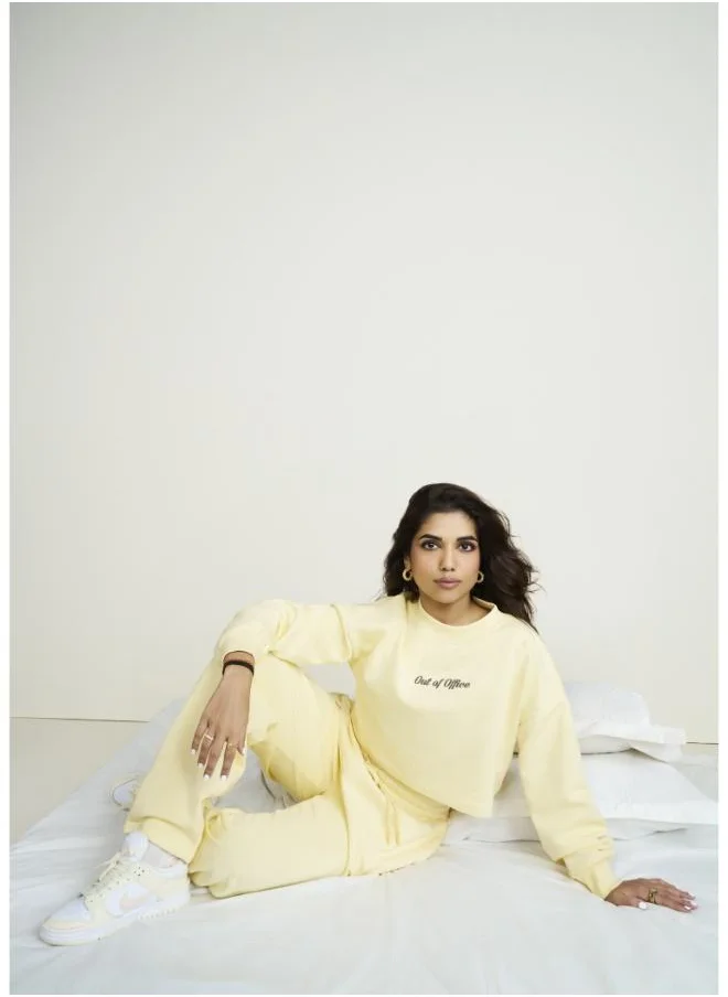 نسيسيرا Out Of Office Yellow Terry Barrel Co-ord Set