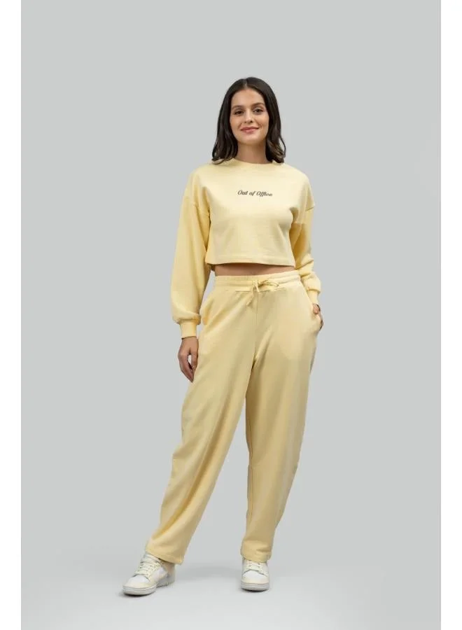 NeceSera Out Of Office Yellow Terry Barrel Co-ord Set