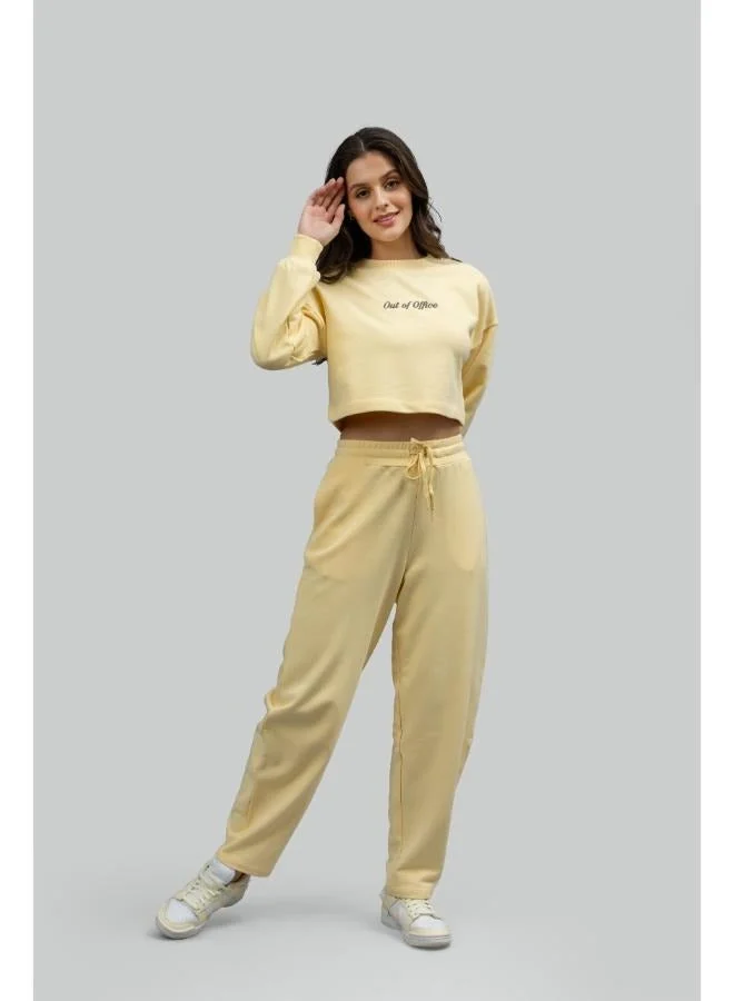 NeceSera Out Of Office Yellow Terry Barrel Co-ord Set