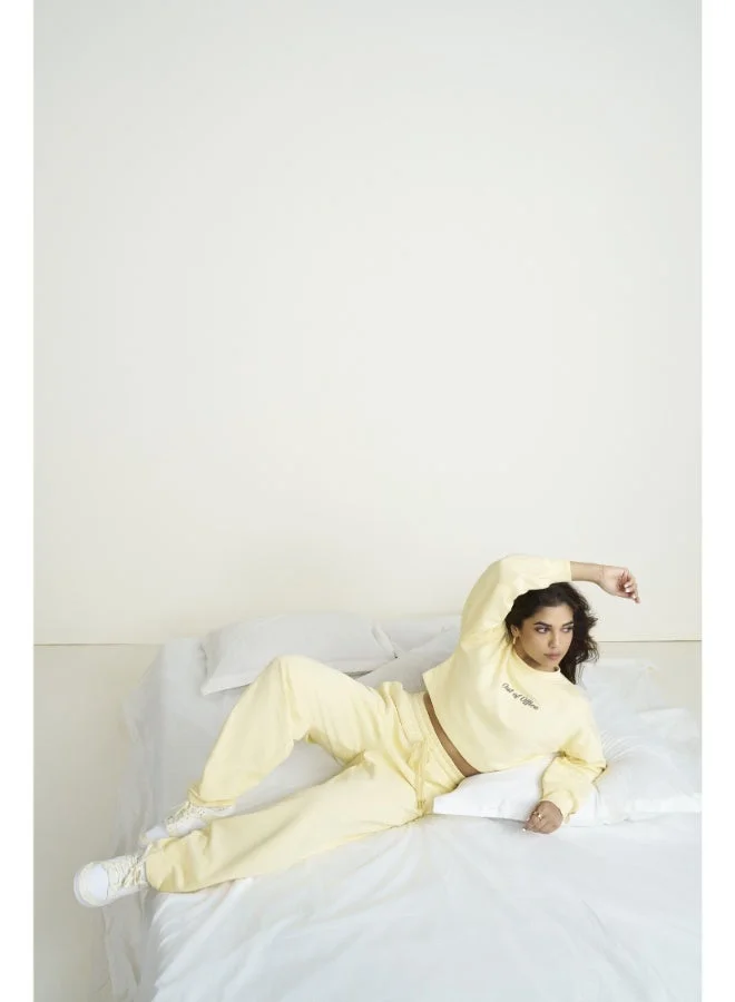 NeceSera Out Of Office Yellow Terry Barrel Co-ord Set